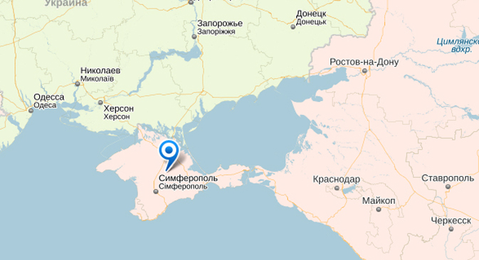 Yandex oferece diferentes versões de mapa conforme localização do usuário